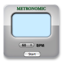 The standard screen for the Metronomic interface when idle.